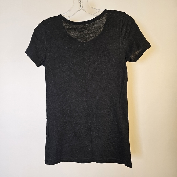 American Eagle Outfitters black and pink short sleeve graphic t-shirt size XS US - Picture 3 of 5